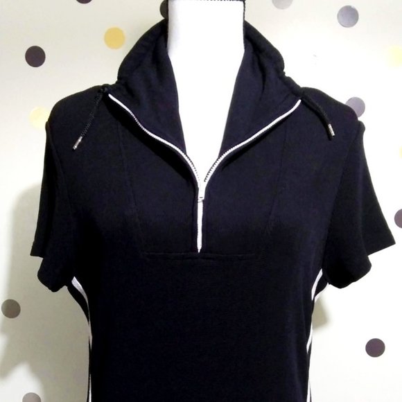 VTG RONNI NICOLE BLK W/ RACER STRIPES MAXI SZ 14 - Picture 8 of 14